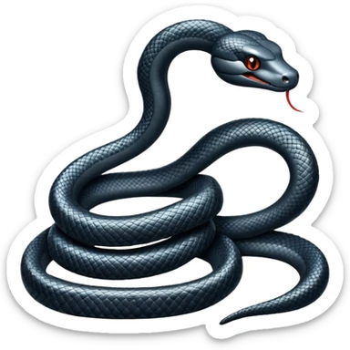 Black snake sticker