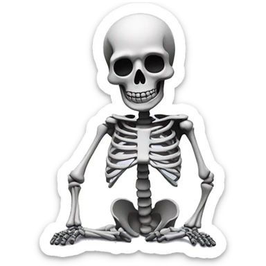 A skeleton as 🤷🏻 sticker