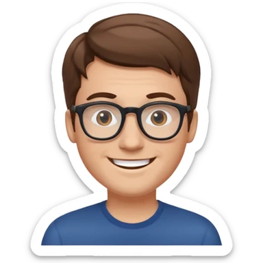 garcon blanc cheveux brun sociable qui discute avec des amis sticker