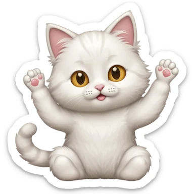 Mkae an cute cat doing an dab sticker