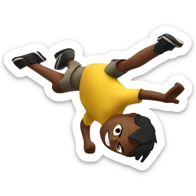 Roblox character doing a backflip  sticker