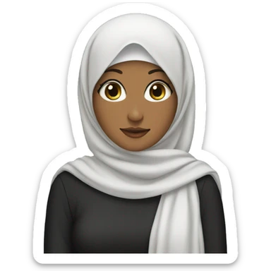 hijabi in abaya sticker
