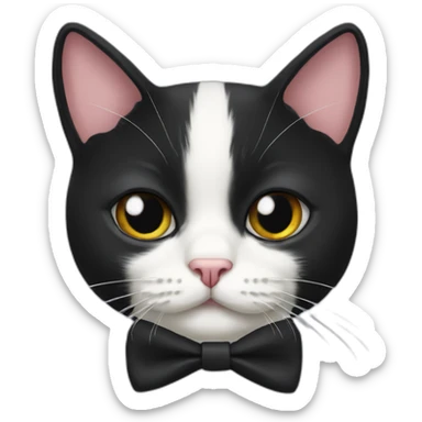 tuxedo cat moustache sticker