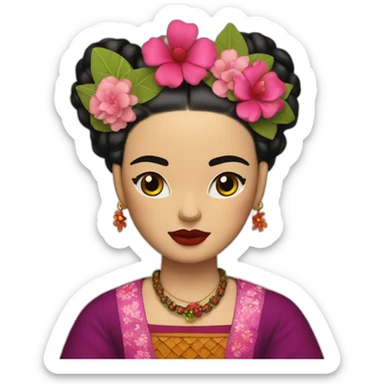 Hello Kitty Frida Kahlo sticker