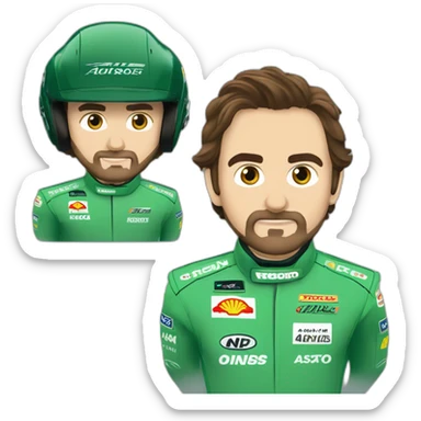 green fernando alonso f1 aston martin sticker