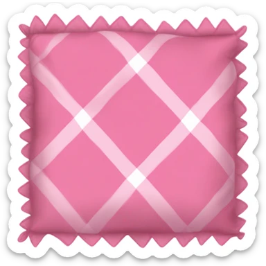 Pink blanket plaid sticker