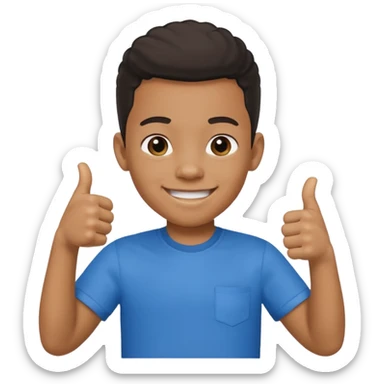 Creat light black kid with this "👍" reaction sticker