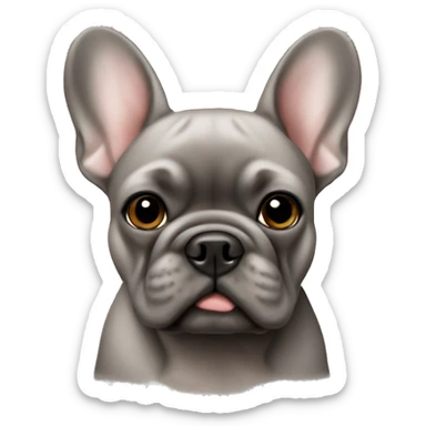 Greyish brown French bulldog sticker