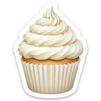 white cupcake sticker