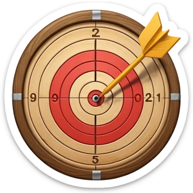 target with dart sticker