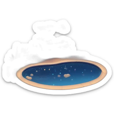 Tiny nighttime pool scene sticker
