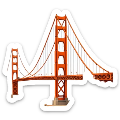 Golden Gate Bridge 🌉 in frame sticker