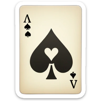 Ace of spades card sticker