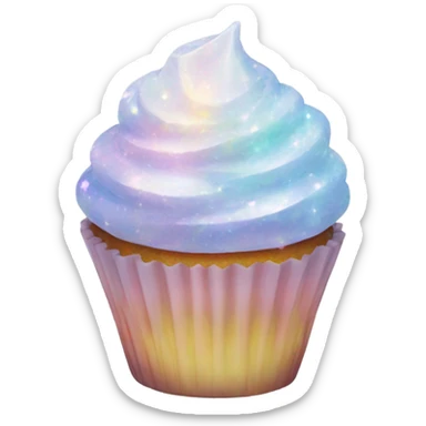 opal crystal cupcake sticker