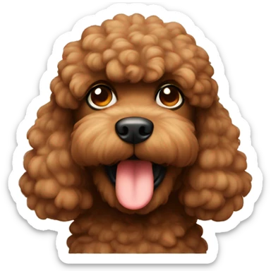 brown pudel  sticker