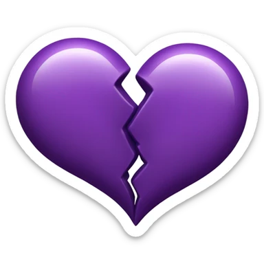Purple two hearts emoji sticker