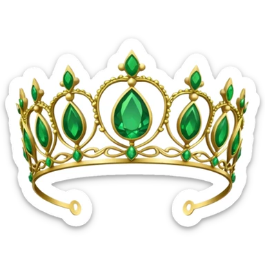 Create me a detailed green Tiara that says Co-Owner Lia sticker