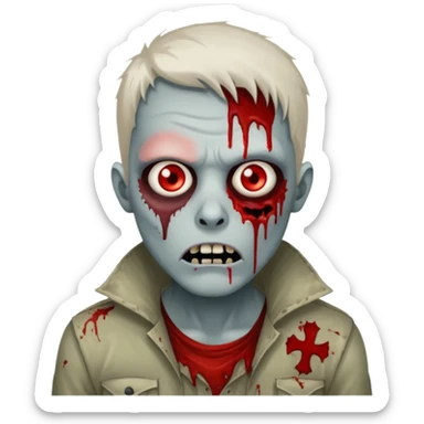 non caring zombie sticker