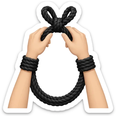 Black rope on hands sticker