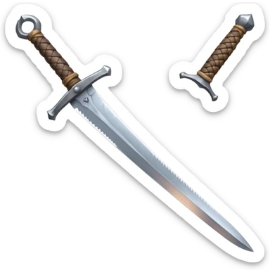 a viking blade, bastard sword, transparent background sticker