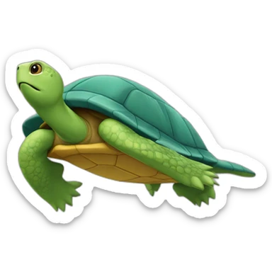 Tortue qui danse sur un avion sticker