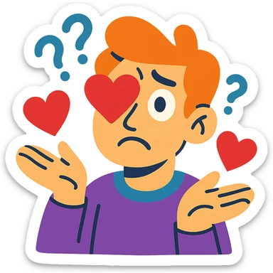 confused in-love person sticker