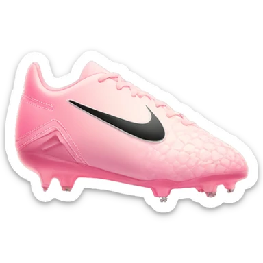 light pink fade soccer cleat with Nike sign in the middle sticker