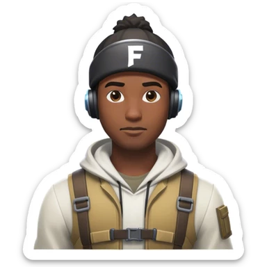 Black man in Fortnite sticker