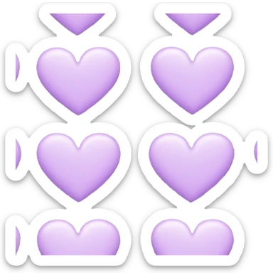 lilac heart emoji sticker