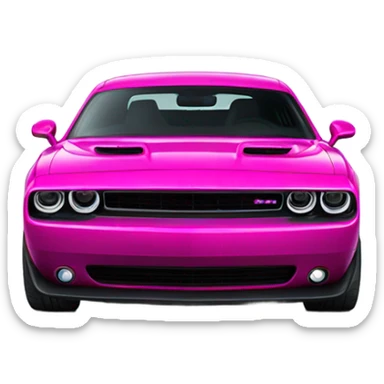 Fuchsia dodge challenger sticker