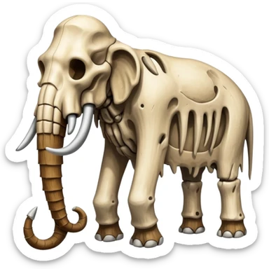 skeleton of a mammoth sticker