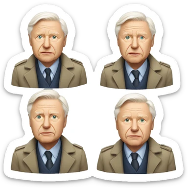 sir david attenborough sticker