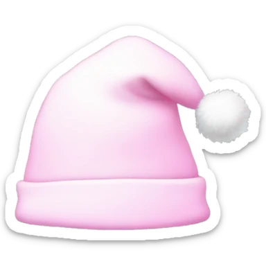 Light pink Santa hat with sparkly snowflakes  sticker