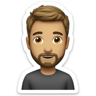 Lean boy with height and small beard sticker