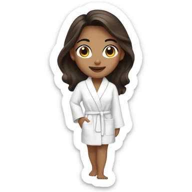 In Robe Spa day white girl brunette sticker