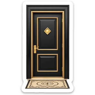 hotel room door modern hallway sticker