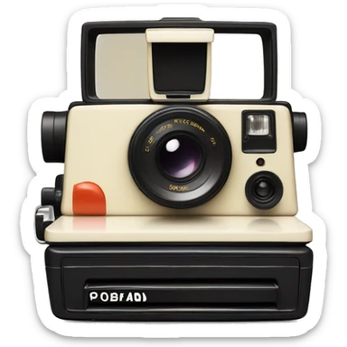 vintage polaroid camera sticker