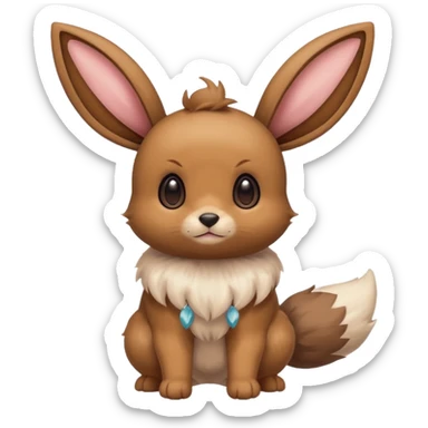 Eevee-Buneary-Bunnelby-fusion sticker