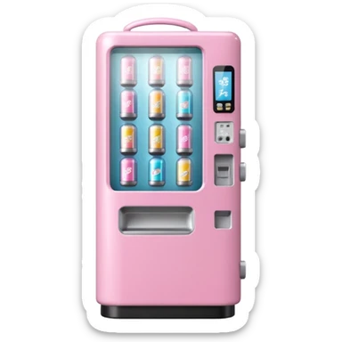 Light pink Japanese gatcha toy vending machine  sticker