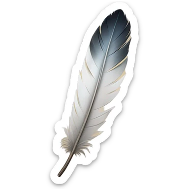 A feather quill sticker