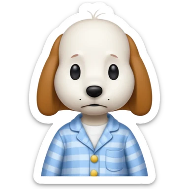 Snoopy in pajamas  sticker