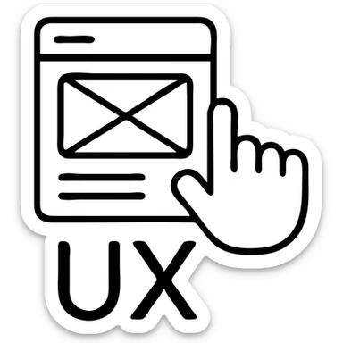 UX design icon, 24 by 24 px, 1 px stroke sticker