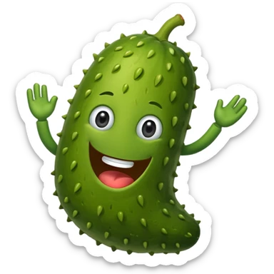 Dancing pickle sticker