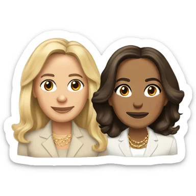 Kamala harris and princess blonde couple  sticker