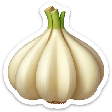 minced garlic emoji - garlic clove with cubed garlic sticker