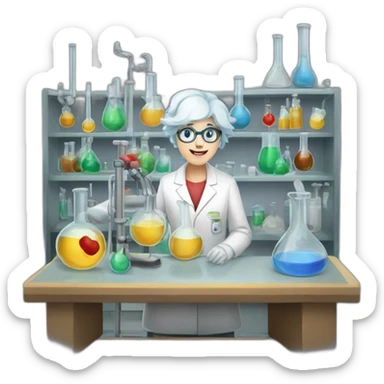 Laboratoire de chimie sticker