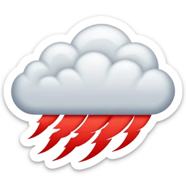 thunder red sticker