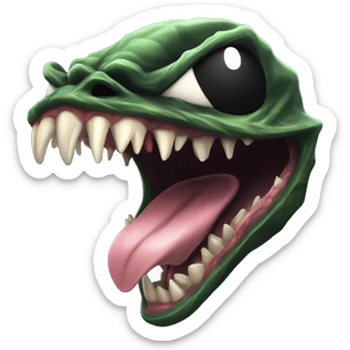 Venom head tongue sticker