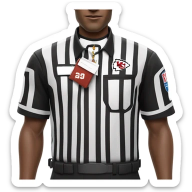 NFL Referee with Chiefs logo sticker