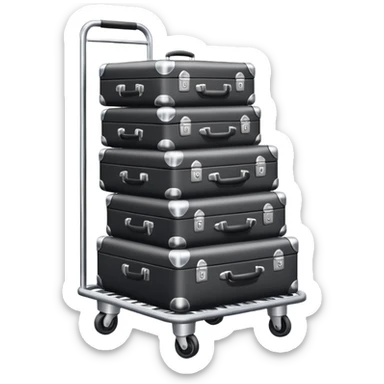 hotel luggage trolley sticker
